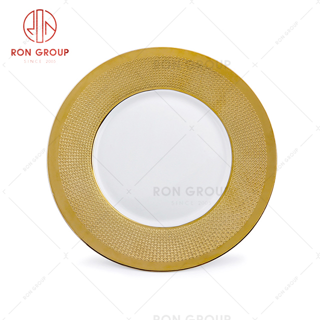 Hotel wedding tableware exquisite restaurant banquet service flat plate