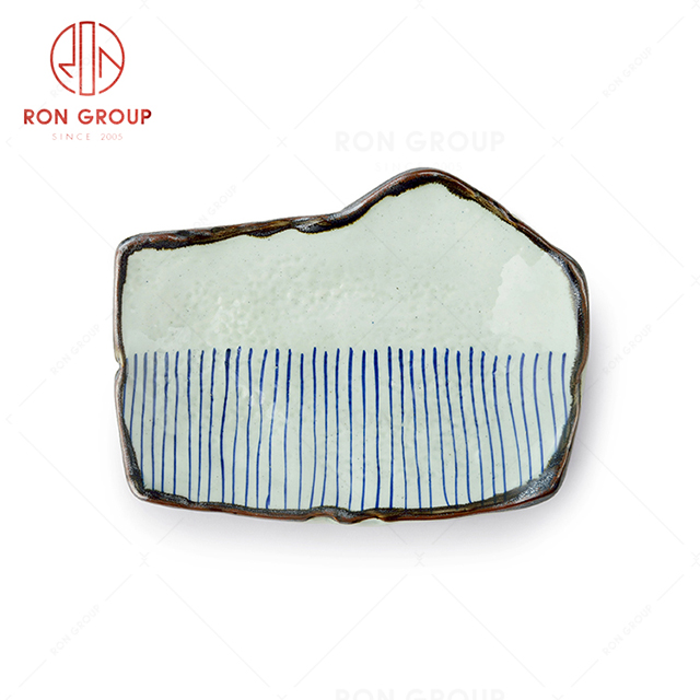 Trend irregular design creative restaurant tableware souvenir stone plate