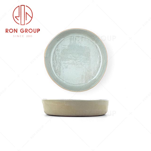 RN0041P01404-05 Hot Sale High Quality Elegant Mystic Orchid Blue Series Soup Plate