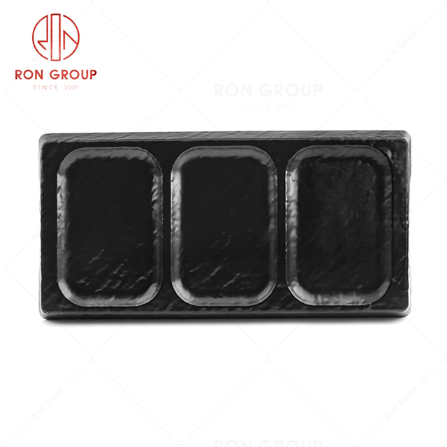 Wholesale supply high-quality restaurant tableware hotel three lattices plate