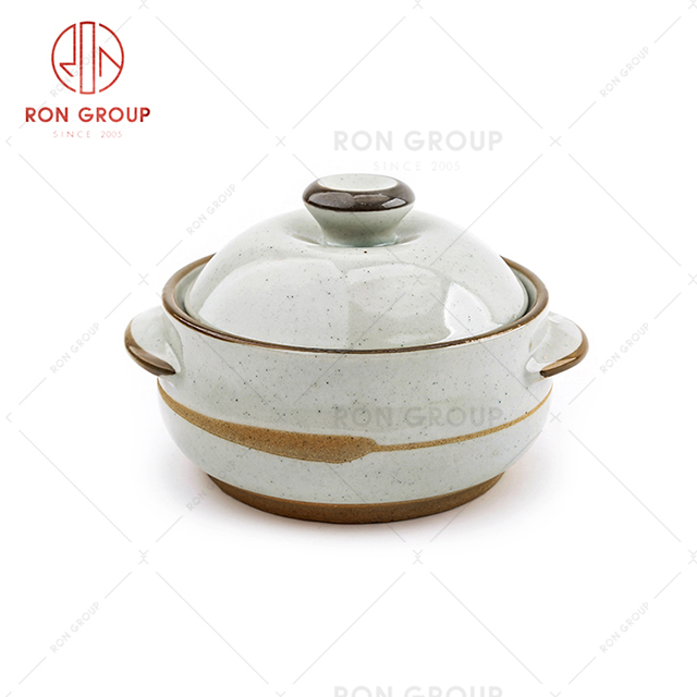 Anti scalding portable hotel dinnerware restaurant dustproof ceramic tableware cup