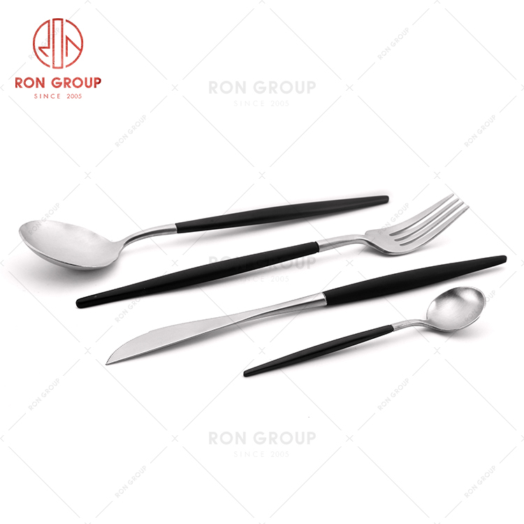 Wholesale supply high-quality multi-color optional restaurant cutlery hotel durable knives forks spoons