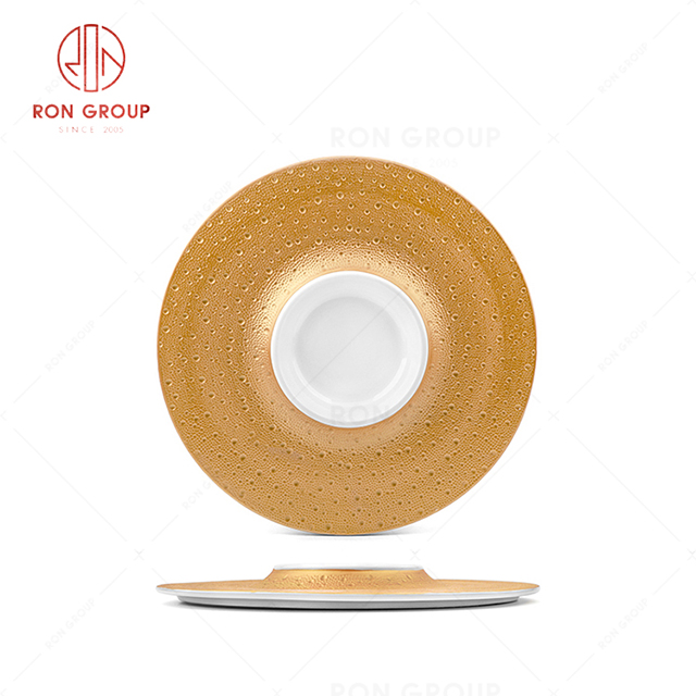 RN0660P00027 Wholesale High-end Exquisite and Durable Ceramic  Meteor Shower Round Plate