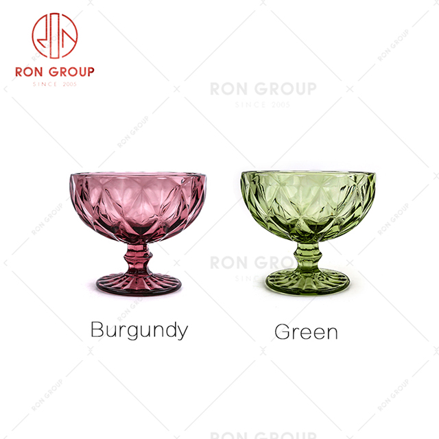Popular hotel cup set restaurant outdoor party stained glass wine glass