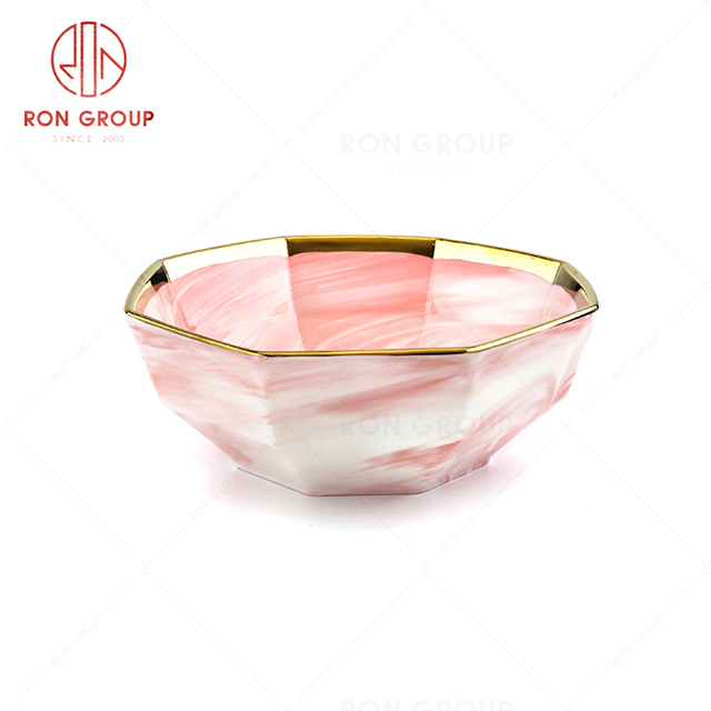 Polygon creative restaurant tableware hotel color rendering design soup bowl