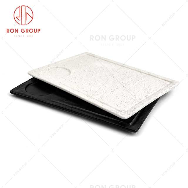 Buffet restaurant necessary frosted tableware creative hotel dinnerware rectangular steak plate