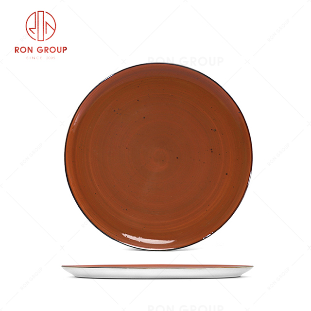 RN0037P03470 Wholesale Chip Proof Porcelain Tomato Jam Series  Pizza Plate