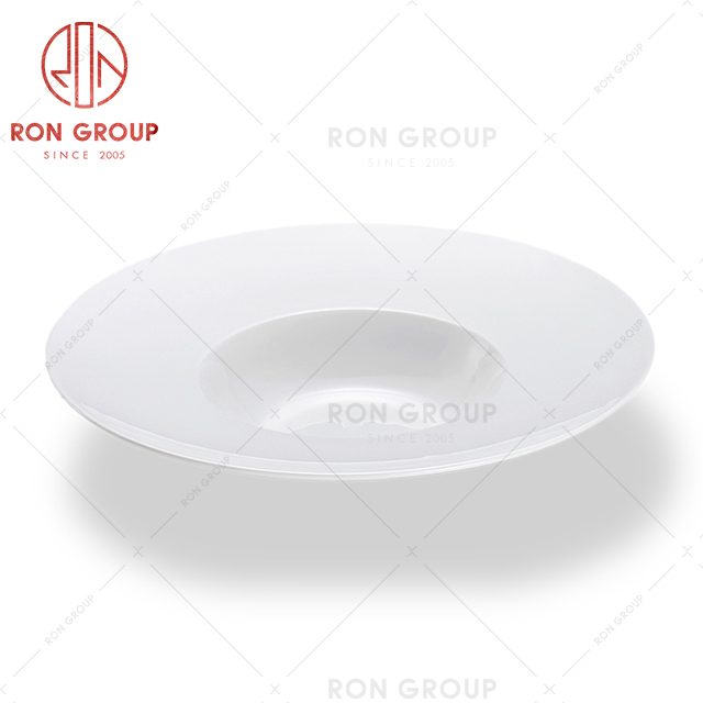 Amazon hot selling simple style high-quality hat shape Italian restaurant noodle plate