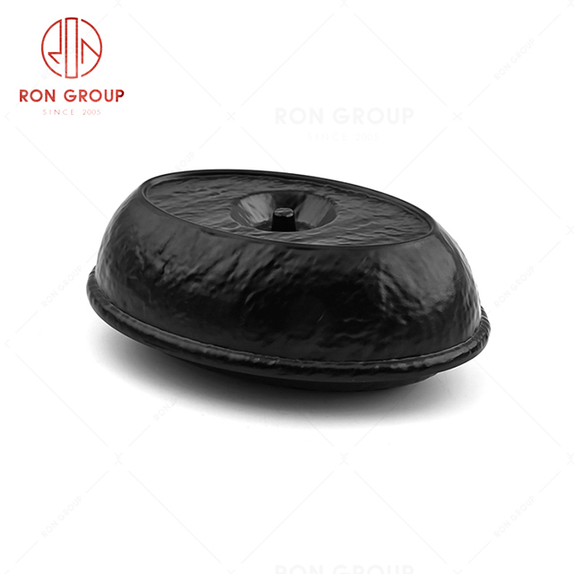 Dustproof restaurant tableware hotel outdoor banquet covered oval plate