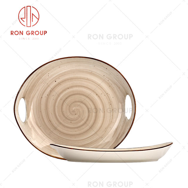 French Collection Hand-Color White Gray Plate 1053