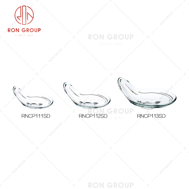 Exquisite restaurant tableware hotel self cater independent fruit plate with handle