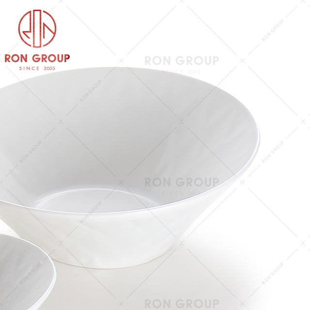 Oblique oval shaped large capacity restaurant tableware hotel creative dinnerware bowl