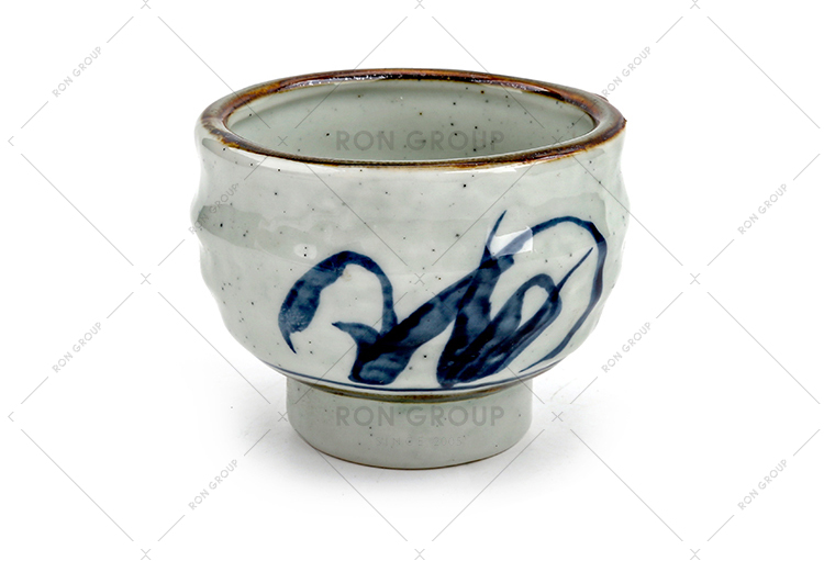 Elegant style cymbidium pattern chinese restaurant cup set short wine cup high tea cup