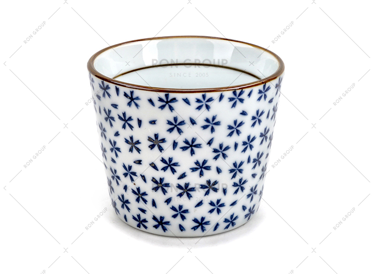 Broken flower pattern high temperature resistant Japanese restaurant tea cup set hotel reception water cup
