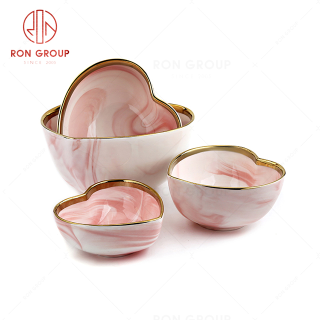 Outdoor wedding tableware restaurant party heart-shaped multi model bowl