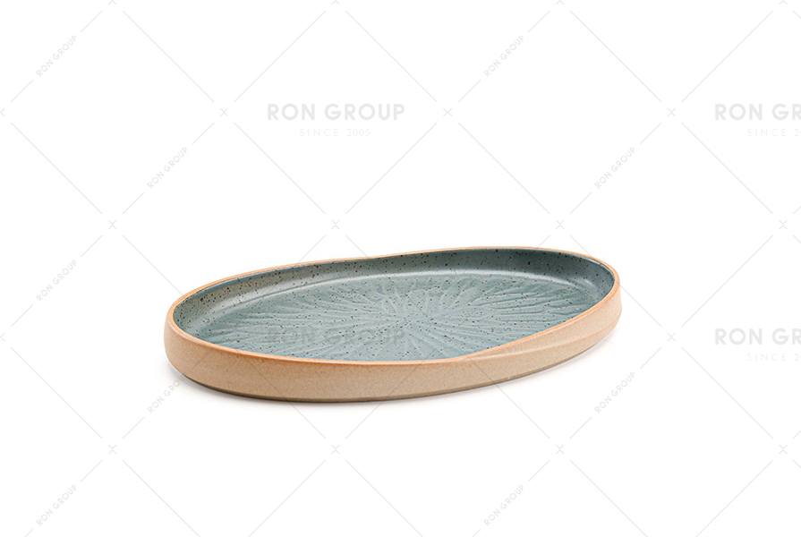 Korean style porcelian dining plate dish set hotel use butter dish ceramic