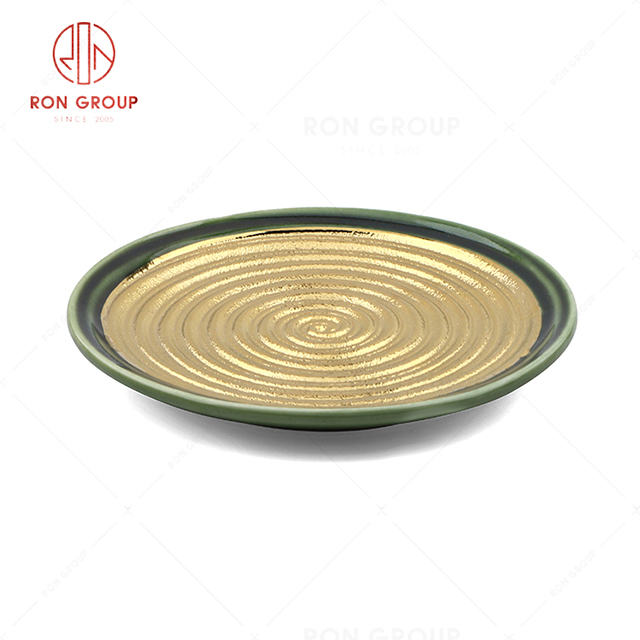 RN0660P00729  Wholesale Unique Design Golden Forest Series Threaded  Plate