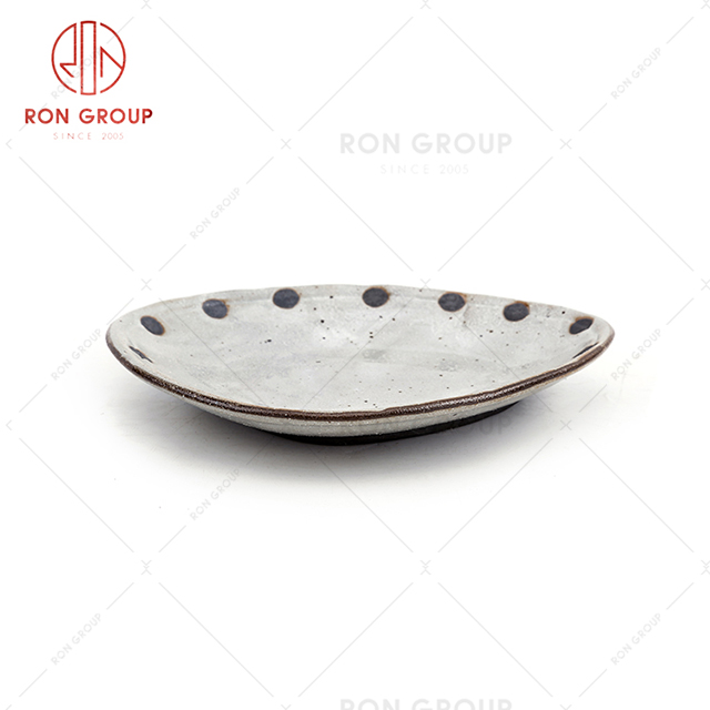 Trendy design creative restaurant tableware ceramic hotel noodle special-shaped plate