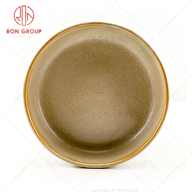 Hot selling thickened different specifications restaurant tableware hotel straight flange soup plate