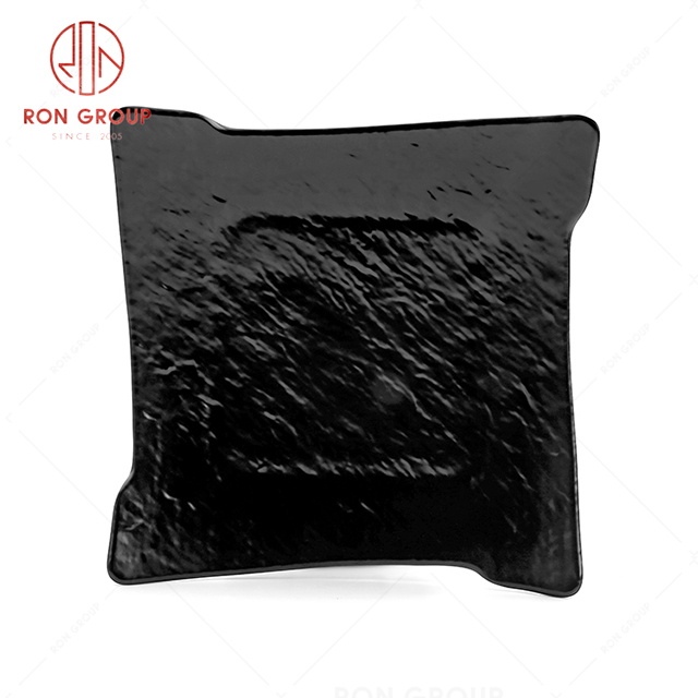 Personalized design restaurant tableware high-quality tetragonal plate