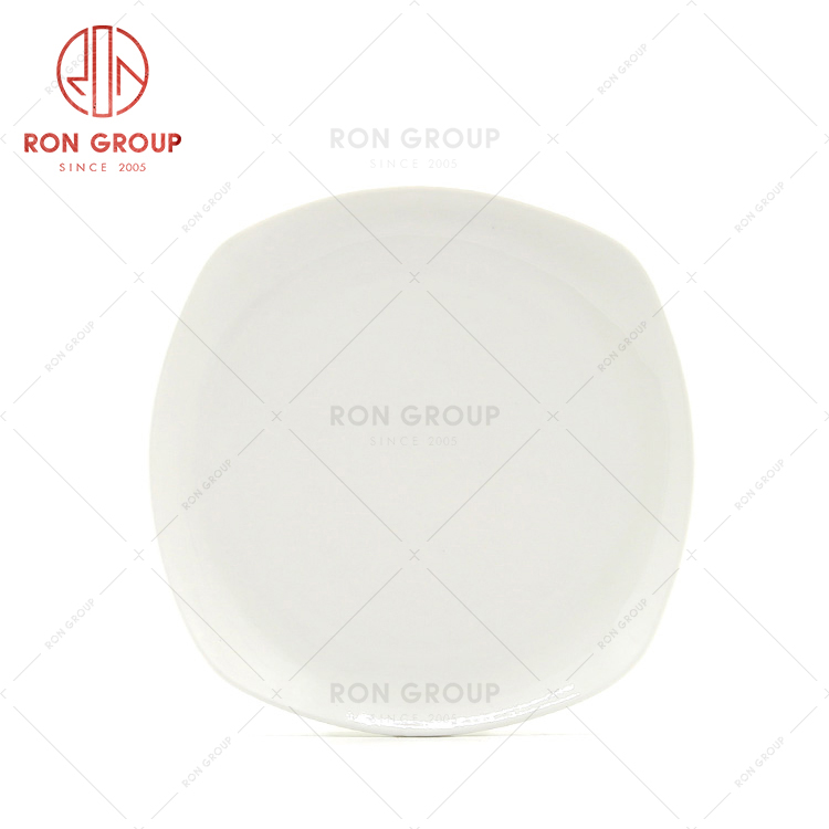 Manufacturer direct selling high-quality restaurant tableware hotel ceramic quadrangle shallow plate