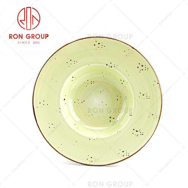 Decoration dinnerware cheap price restaurant hotel household chip proof porcelain dishes hat shape ceramic soup plate