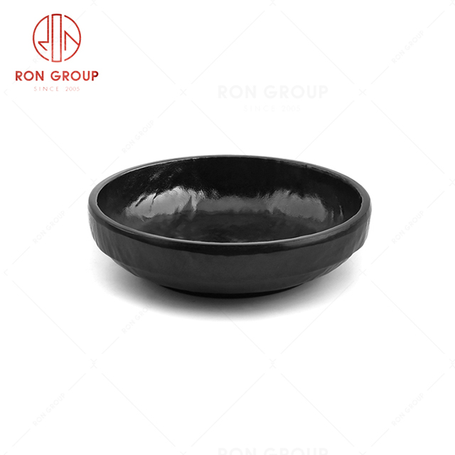 Korean restaurant tableware easily clean black kimchi bowl