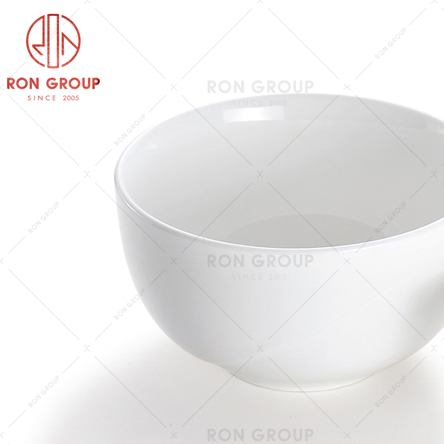 Popular restaurant special tableware hotel dinnerware white rice noodle soup bowl