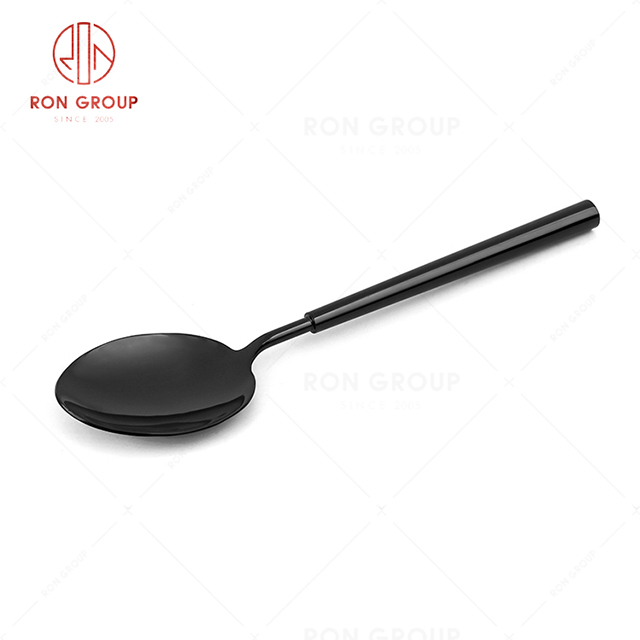 RN0178E00116  Hot Sale High Quality Exquisite Black Stainless Steel Barton Series-- Dessert Fork