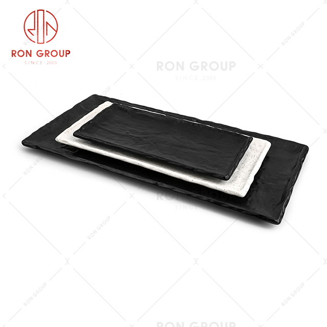 Outdoor party restaurant tableware hotel event dinner hot dishes fish rectangular plate