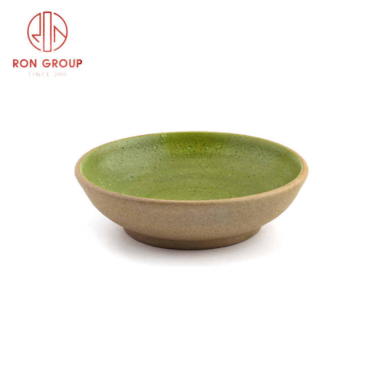 Factory supply Asian style ceramic dinnerware set restaurant hotel use ceramic water wave sauce plate