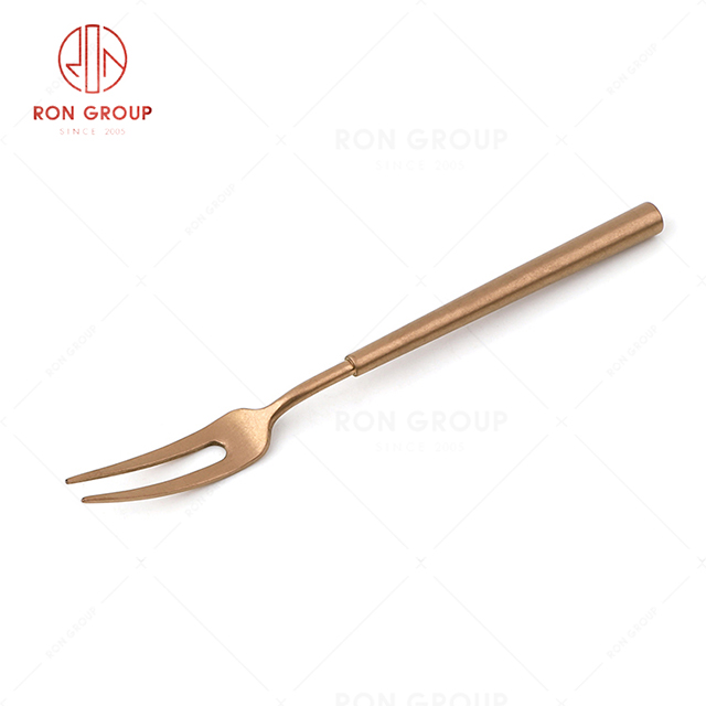 RN0178E00107 Hot Sale High Quality Exquisite Rose Gold Stainless Steel Barton Series-- Fruit Fork