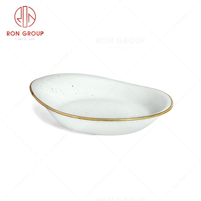 RonGroup New Color Chip Proof  Collection Misty White Bule -  Soup Plate 